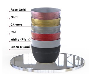 Cuenco de orquídeas metálico decorativo F102E para mayoristas florales comerciales - Product Image 3