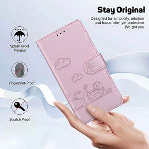 Funda de Piel Sintética Tipo Cartera con Ranuras para Tarjetas, Personalizada con Impresión en Relieve/Bajo Relieve para Teléfono Móvil HMD Pulse Plus Pro - Product Image 3