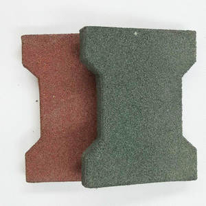 سطح خارجي مضاد للانزلاق-شكل عظمي من صفائح مطاطية نمط الطوب - Product Image 1