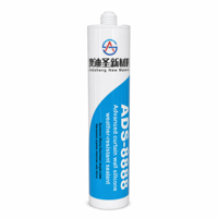 Scellant silicone neutre 100% silicone pour mur-rideau en verre, scellant météo non structurel transparent, cartouche de 300 ml
