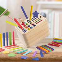 Juguete Sensorial Montessori de Madera para el Desarrollo de la Motricidad Fina, Juego de Clasificación y Emparejamiento de Colores para Niños Pequeños Unisex