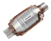 XG-AUTOPARTS Convertidor Catalítico Redondo Universal de Sustrato Cerámico Metálico de 2, 2.5 y 3 Pulgadas