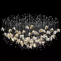Lustre d'escalier moderne en acier inoxydable à hauteur réglable, avec cristaux K9, LED à économie d'énergie, finition argentée, pour mariage et villa