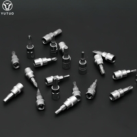 YUTUO 46 pièces 1/4 pouces adaptateur boîte à outils kit vélo moto vélo réparation boîte à outils manchon clé à cliquet douille noir ensemble