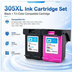Cartouche d'<span class=keywords><strong>encre</strong></span> XinYu 305XL 305 pour <span class=keywords><strong>HP</strong></span> <span class=keywords><strong>DeskJet</strong></span> 2320 2330 2332 2710 2710e 2720 2721 2722 <span class=keywords><strong>2723</strong></span> 6010 6012 6020 4110 4120 4130 6055 - Product Image 1