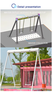 S.G.Tech Ensemble de balançoires LED commerciales avec éclairage coloré pour les installations de loisirs, rideau d'eau numérique - Product Image 4