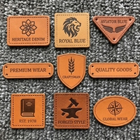 Patch en cuir 3D personnalisé en relief, badges vintage en cuir PU gaufré pour jeans, bonnets et accessoires vestimentaires