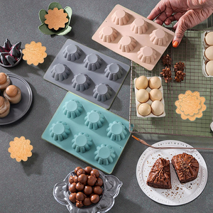 6-Cavity Floral Silicone Muffin <b>Mold</b> Heat Resistant Non-Stick Non-Toxic Sustainable Baking Cups Cakes Puddings Mousse Tools <b>Hand</b> - Product Image 6