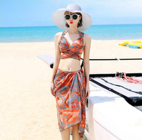 Nuevo Diseño 2026, Pareo Hawaiano, Traje de Baño con Estampado Floral, Salida de Baño para Mujer, Pareo Largo, Vestido de Bikini, Servicio OEM Personalizado