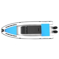 Bateau pneumatique de luxe Sunbed RIB 860 28 pieds Hypalon/PVC Double coque en aluminium en V profond