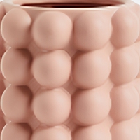 Pot de fleurs en céramique rose texturé à bulles, pot à plantes moderne décoratif pour la maison, table, plantes d'intérieur