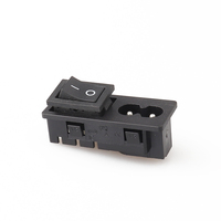 LANZ LZ-8-29P IEC C8 Netz kabel einlass buchse 250V AC-Buchse mit Rotlicht EIN-AUS Wipp schalter Typ Verlängerung buchse