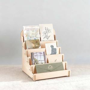 5-storey Wooden Greeting Card Display <strong>Rack</strong> Sticker Storage <strong>Rack</strong>, Magazine Storage Classification, <strong>Record</strong> Storage - Product Image 6
