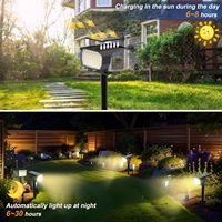 Projecteurs solaires modernes CXS pour extérieur, étanches, 3 modes, commande tactile, hauteur/angle réglables, intensité variable
