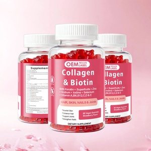 Gummies OEM au collagène <span class=keywords><strong>et</strong></span> à la biotine avec kératine, superfruits, <span class=keywords><strong>zinc</strong></span>, sodium, iode, sélénium, vitamines A, B6, B12, C, <span class=keywords><strong>D</strong></span>, E pour la peau, les cheveux <span class=keywords><strong>et</strong></span> les ongles - Product Image 3