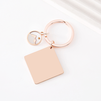 Porte-clés carré en métal Ywyougang grain de moutarde, couleur personnalisée, acier inoxydable, gravure laser, cadeau tendance
