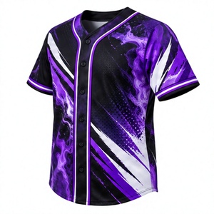 Uniforme Deportivo de Béisbol Sublimado con Botones para Hombre y Mujer, Ligero, Transpirable, Ropa de Equipo al por Mayor, Impresión Completa - Product Image 1