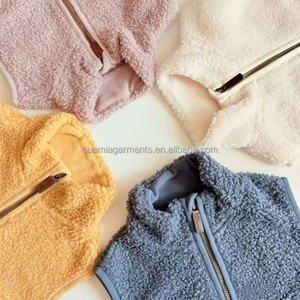 1 Uds etiqueta personalizada Color sólido <span class=keywords><strong>polar</strong></span> Otoño Invierno bebé Niños Niñas Ropa cuello redondo sin mangas niño <span class=keywords><strong>chaleco</strong></span> - Product Image 5