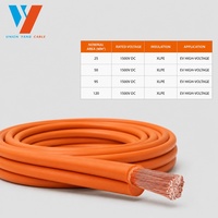 Câble haute tension UYC blindé XLPE EVR 25mm² 50mm² 95mm² 1500V Orange Flexible Monoconducteur pour charge rapide