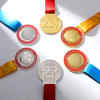 Trofeo de Metal con Cristal en Forma Redonda, Grabado de Logotipo Personalizado, Cinta Conmemorativa para Bodas y Regalos para Ferias Comerciales