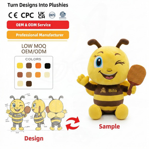 Jouets en peluche personnalisés rembourrés de coton PP, faible MOQ, Mini Abeille Enya Nova Go <span class=keywords><strong>Sonic</strong></span>, pour enfants, cadeau d'anniversaire, pour skins d'animaux Fnaf - Product Image 1