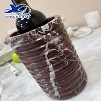 Marmer alami ember es anggur merah bir Nordik rumah tangga wiski sampanye pendingin Modern botol es anggur pendingin anggur dapur