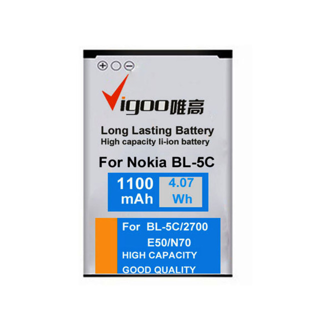 Mobile Battery Li-ion Battery Toys Battery Bl-5C 800mAh Capacity for 1100 6100 Phone