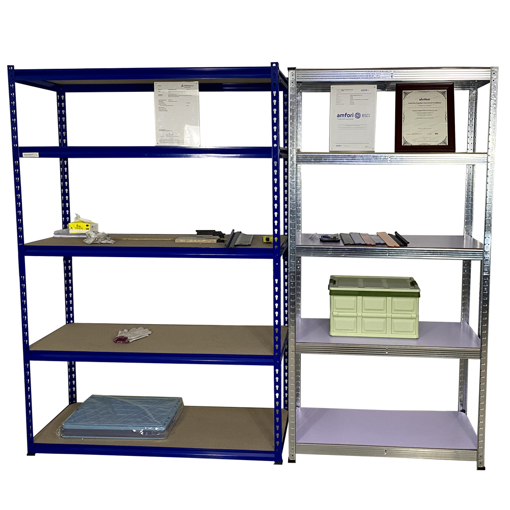 Light Duty Laboratory Storage Racks Galvanized 5 Tier Boltless Shelving Unit MDF