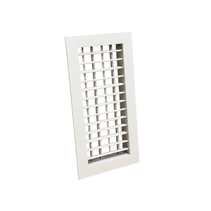 Griglia di Ventilazione a Doppio Strato in Alluminio Bianco Fisso con Porta di Scarico Regolabile, Adatta per HVAC - Vendita all'Ingrosso - Product Image 1
