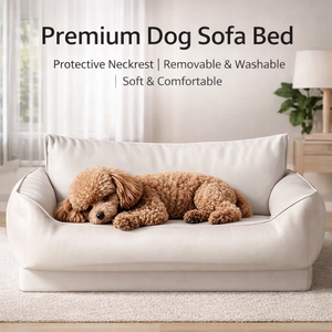 Lit pour <span class=keywords><strong>chien</strong></span> orthopédique de luxe imperméable en mousse à mémoire de forme avec housse amovible lavable résistante aux rayures, <span class=keywords><strong>canapé</strong></span> pour animaux de compagnie de grande et moyenne taille - Product Image 1
