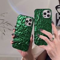 Casing Ponsel Mewah Anti Benturan Bahan TPU+PC+Aluminium Warna Solid Lipat Laser Canggih Grosir untuk 11/12/13 Pro