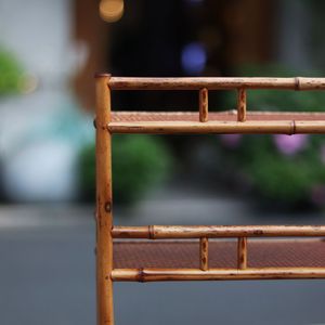 Bamboo Woven Three Layer Storage Shelf With Drawers For Living Room Neatening - Product Image 4
