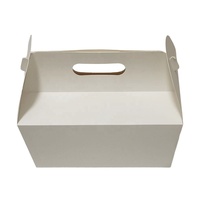 Boîtes à poignée grandes en gros 2026 personnalisées avec logo, marron et blanc, pour cadeaux de fête, d'anniversaire, de bain de bébé, d'invités et d'emballage artisanal