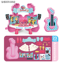 Ensemble de jeu interactif pour fête, clavier, support, instruments de musique, jouets sensoriels pour jeu d'imitation, unisexe, pour la maternelle, avec accessoires
