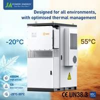 Armoire de batterie solaire extérieure JApower 100kW 273kWh tout-en-un refroidie par air avec onduleur hybride Solis pour des coûts d'énergie réduits