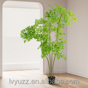 Plantes artificielles en plastique à feuilles persistantes avec <span class=keywords><strong>pot</strong></span> pour la décoration de la maison, de l'hôtel et du bureau - Arbre de Noël et de Thanksgiving - Product Image 4