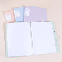 Carpeta de archivos transparente para documentos de libros de exhibición de tamaño A4, carpeta de cartera de 30 bolsillos con fundas de plástico impermeables
