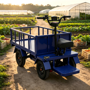 Carrello Elettrico Motorizzato Fuoristrada a Quattro Ruote con Piattaforma per Trasporto Materiali in Magazzini Agricoli - Product Image 6