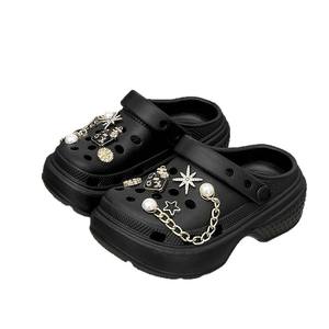 Sandales légères à bout fermé pour enfants, style parent-enfant, à semelle épaisse, à enfiler, pour accessoires DIY - Product Image 1