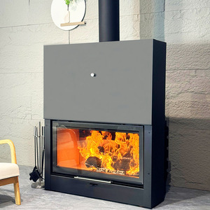 Elegante Chimenea Moderna Independiente de Acero con Llama Real, Estufa de Leña para Calefacción, Ideal para Hoteles, Casas y Decoración de B&B - Product Image 5