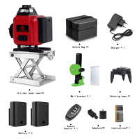 Niveau laser 4 D 360 Outil de mesure laser à nivellement automatique Vert 16 lignes 360 à nivellement automatique pour la construction