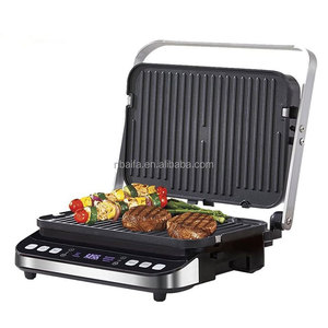 Aifa 2000W Contact Barbecue électrique Passe au lave-vaisselle Plaques réversibles Grille de presse à <span class=keywords><strong>viande</strong></span> en <span class=keywords><strong>fonte</strong></span> Grille de contact numérique - Product Image 3