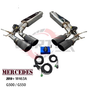 Sistema de escape Valvetronic Vortex SS304 de acero inoxidable para Benz W463A G550 2016+ Kit completo de montaje directo. - Product Image 2