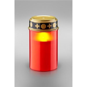 LED <b>Candle</b> Light Warm White <b>Red</b> Canister 2xAA IP44 Outdoor Garden Decor - Product Image 6