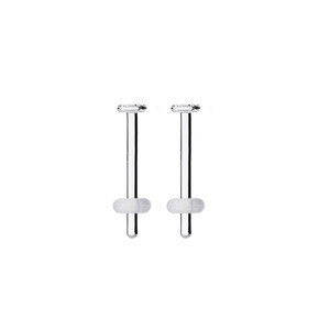 Lead-free Glass Stud <b>Earrings</b> Transparent Invisible Cartilage Ear <b>Posts</b> For Women Pierced Ears Sleeping Students - Product Image 1