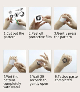 Autocollants de <span class=keywords><strong>tatouage</strong></span> Ychon <span class=keywords><strong>Soleil</strong></span> et Lune, imperméables, pour fêtes, autocollants de <span class=keywords><strong>tatouage</strong></span> amusants pour le visage, pour la décoration du corps, autocollant esthétique - Product Image 5