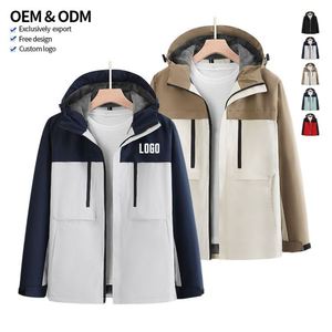 Luxury Men's <b>Waterproof</b> Hard Shell <b>Jacket</b> with Breathable Single Layer Fabric for Hiking Camping and Outdoor Wind Protection Use - Product Image 2