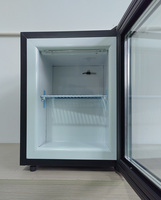 SD21 21L Theken-Eisvitrine mit Selbstschließender Weißer Glastür, Direktkühlung, Mini-Kühltheke, Tiefkühl-Showcase