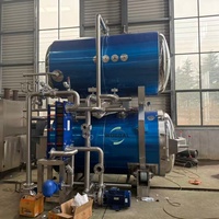 Autoclave de stérilisation à immersion horizontale automatique à double couche pour maïs en conserve et lait concentré