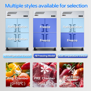 Congélateur vertical commercial robuste à 2 ou 4 portes en acier inoxydable, <span class=keywords><strong>réfrigérateur</strong></span> à portes coulissantes pour cuisine commerciale - Product Image 5